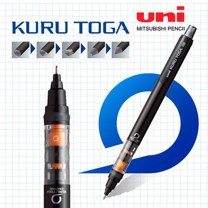 (Novo usuário R$8,36/Taxa inclusa) Laipiseira UNi Kuru Toga Pipe Slide 0,5 - modelo com rotação de grafite