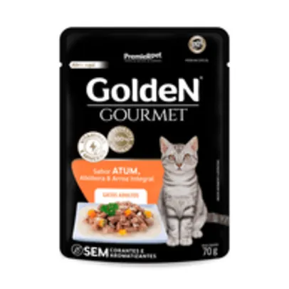 [Leve6Pague5] Ração Úmida Golden Gourmet Gatos Adultos Atum (2,49 un)
