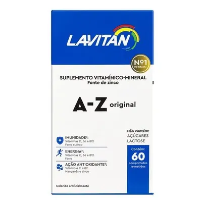 [LEVE 2, PAGUE 1] Suplemento Vitamínico LAVITAN A-Z Original com 60 Comprimidos