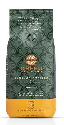 (REC) Orfeu Café Bourbon Amarelo em Grãos, 100% Arábica, Torra Média Clara 250g