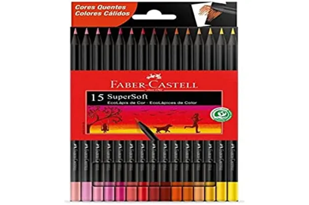 (Prime) Faber-Castell, supersoft, 15 cores tons quentes