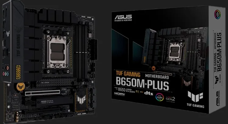 Placa Mãe Asus TUF Gaming B650M-PLUS, Chipset B650, AMD AM5, mATX, DDR5, 90MB1BG0-C1BAY0