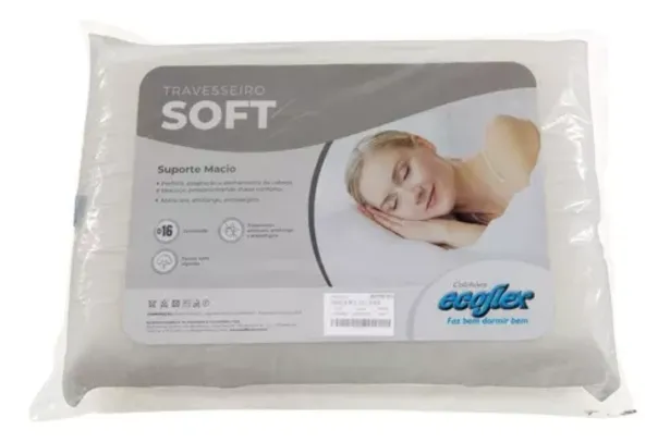 Travesseiro Soft D16 100% Algodão Ecoflex
