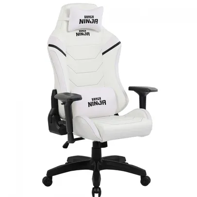 Cadeira Gamer Ninja Edição Especial Madara, Reclinável, 4D, Branco e Preto