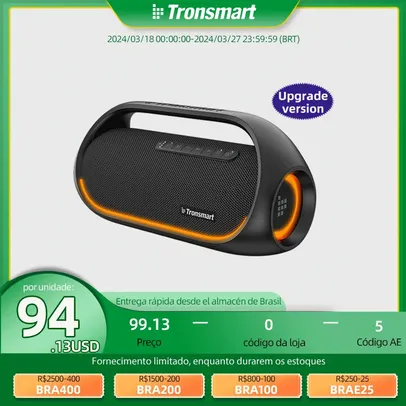 [ Do Brasil ] Tronsmart BANG Caixa de Som Bluetooth 60w com Função PowerBank, Ipx6 Impermeável