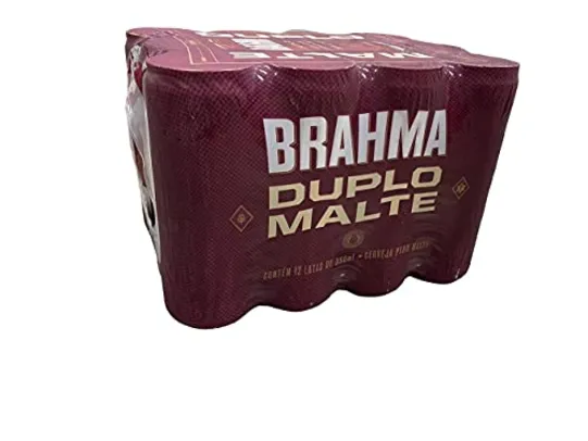 Pack Cerveja Brahma Duplo Malte Lata Sleek - com 12 unidades 350ml
