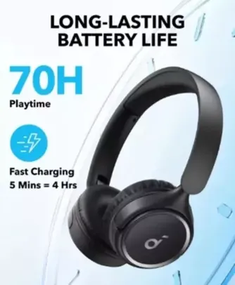 [Taxa Inclusa/Moedas/G Pay] - Headphone Bluetooth 5.3 Soundcore Anker H30i