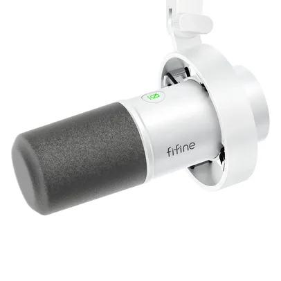 [Taxa inclusa] Microfone dinâmico Fifine K688, com conexão USB e XLR - Botão de mudo, Controle de volume, Controle de ganho
