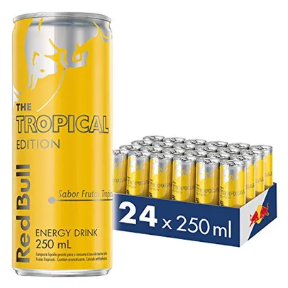 [RECORRÊNCIA/Prime] Energético Red Bull Energy Drink, Tropical, 250ml (24 latas)