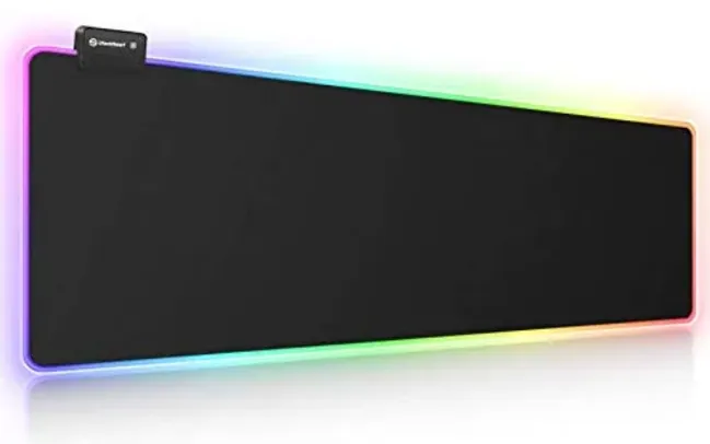 Mousepad RGB, 14 modos de iluminação, 2 níveis de brilho, 800 x 300 mm / 31,5 × 11,8 polegadas Mouse pad