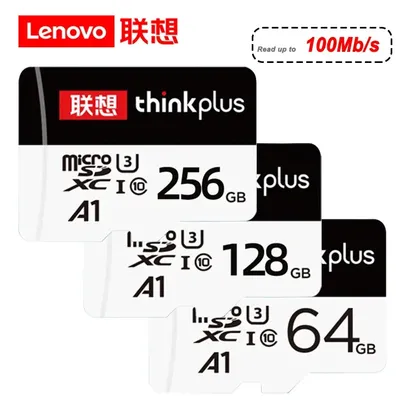 [Taxas Inclusa/Moedas] [R$9,7 cada] Kit 7 Cartão MicroSD Lenovo 64GB V10 A1