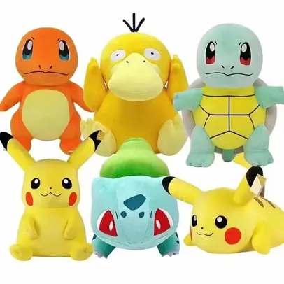 (Taxa Inclusa / 1ª Compra R$ 5,99) Pokémon de Pelúcia 20cm