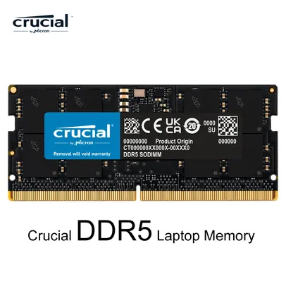 Memória RAM Crucial, 8GB, 16GB, DDR5, 4800MHz, 262 Pin