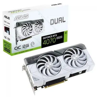 Placa de Vídeo Asus Dual NVIDIA GeForce RTX 4070 Super Dual OC White, 12GB