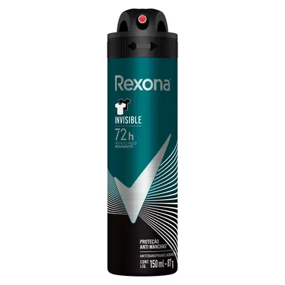 (70% OFF na 2ª unidade) Desodorante Rexona Masculino Invisible 150ml