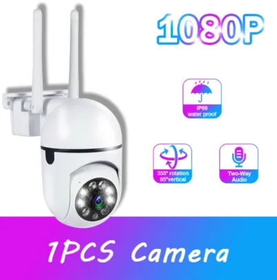 Câmera de Vigilância Impermeável ao Ar Livre, Monitor Doméstico Sem Fio, CCTV