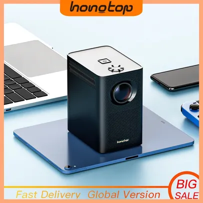 HONGTOP-Projetor Portátil Inteligente com Wi-Fi e Bluetooth, Android 10.0, Projetor de Bolso para Exterior, S30MAX, 4K, 9500L