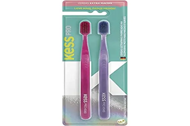 [R$11,38 +POR-] Escova Dental Kess Pro Extra Macias C/2