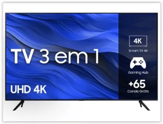 Smart TV Samsung 50" UHD 4K 50CU7700 2023, Processador Crystal 4K Gaming Hub Tela sem limites 50"