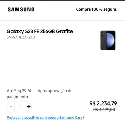 (Estudantes) Samsung S23 FE 256gb