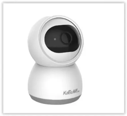 Babá Eletrônica KaBuM! Smart 500 - 1080P, Detecção de Movimento, Visão Panorâmica e Noturna, Áudio Bidirecional - KBSK001