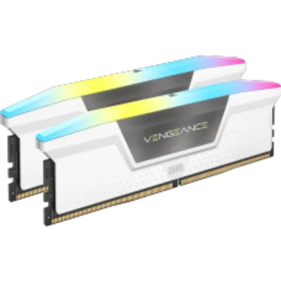 Memória DDR5 Corsair Vengeance RGB, 32GB (2x16GB), 6400MHz, Branco, CMH32GX5M2B6400C36W