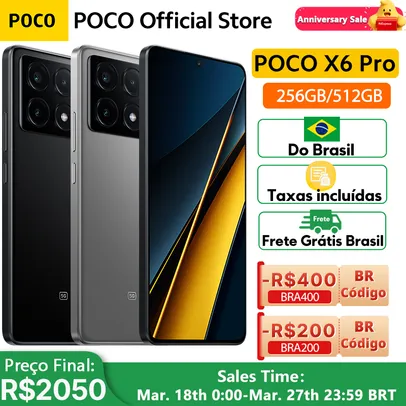 (Do Brasil) Smartphone Poco X6 PRO 12GB/512GB