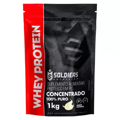Whey Protein Concentrado 1Kg - 60% proteína - 100% Puro - Soldiers Nutrition