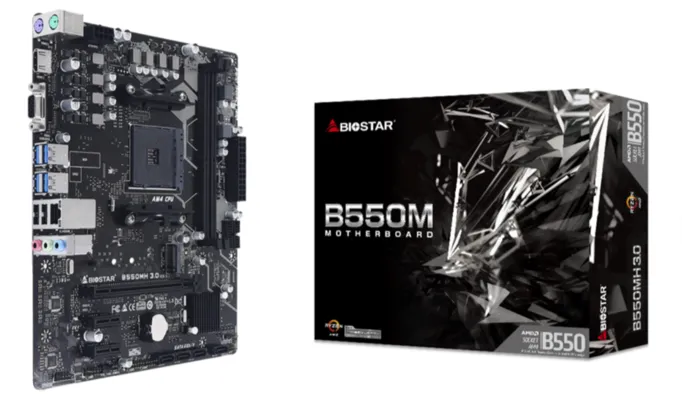 Placa Mãe Biostar B550MH, Chipset B550, AMD AM4, mATX, DDR4