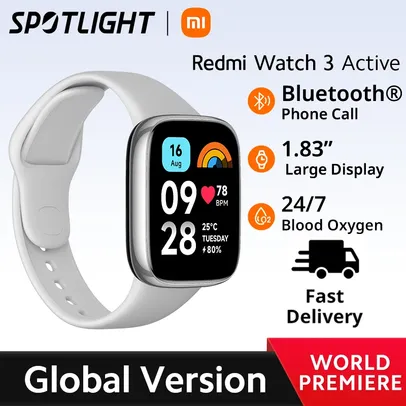[Taxas Inclusas] Smartwatch Xiaomi Redmi Watch 3 Active