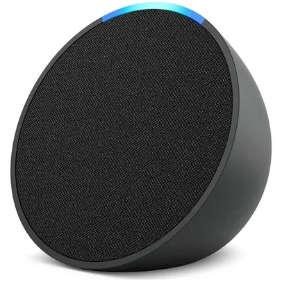 Echo Alexa Pop Amazon Smart Speaker, Som Envolvente, Preto