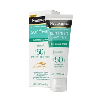 [REC] Neutrogena Sun Fresh Protetor Solar Facial Para Pele Oleosa Derm Care Sem Cor FPS 70, 40g