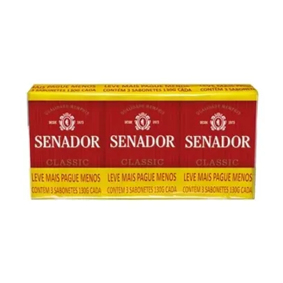 Sabonete Senador Classic 130g - Embalagem com 3 Unidades