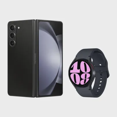 Smartphone Galaxy Z Fold5 (1TB)- Preto + Galaxy Watch6 bt 40mm - Grafite