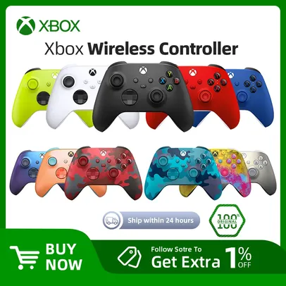 (taxa inclusa) Controle Xbox Preto ou Branco Original Xbox Store