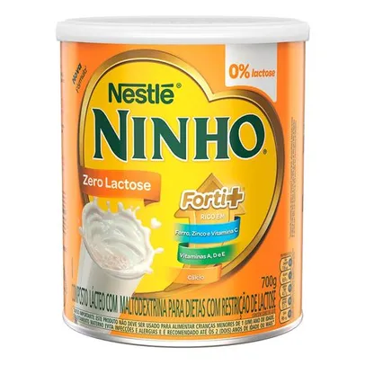 Composto Lácteo Ninho Forti+ Zero Lactose 700g (comprando 2 unid. R$ 31,86)