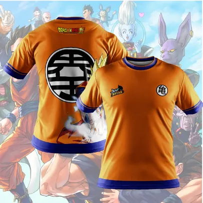 [Imposto Incluso] Camiseta de anime Dragon Ball Z masculina