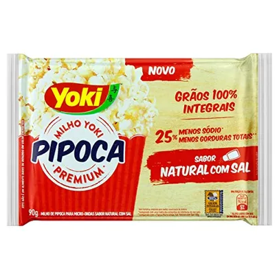 Yoki Popcorn Micro Natural Sal 90G