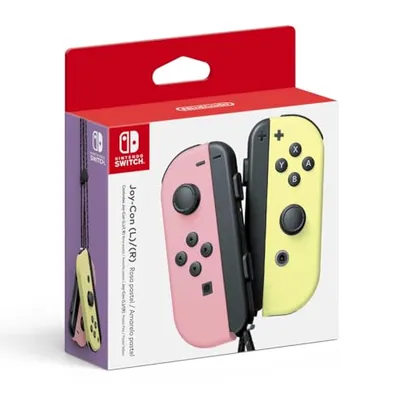 Controle Nintendo Switch Joy-Con: Rosa e Amarelo (Pastel)
