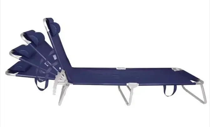 Cadeira Espreguiçadeira Alumínio Mor Azul Marinho Mor