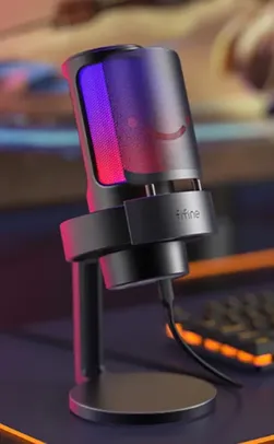 FIFINE USB A8 Microfone para Gravação e Streaming