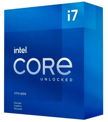 Processador Intel Core i7-11700KF, 8-Core, 16-Threads, 3.6GHz (5.0GHz Turbo), Cache 16MB, LGA1200, BX8070811700KF