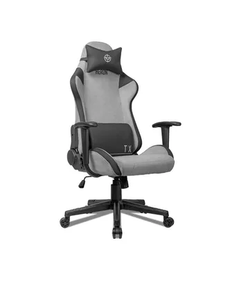 Cadeira Gamer TGT Heron TX Tecido, Preto eCinza, TGT-HRTX-FB02