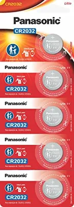 [R$ 23,79 SUPER] Tira de Bateria de Lithium Botão, Panasonic, CR2032-1BT