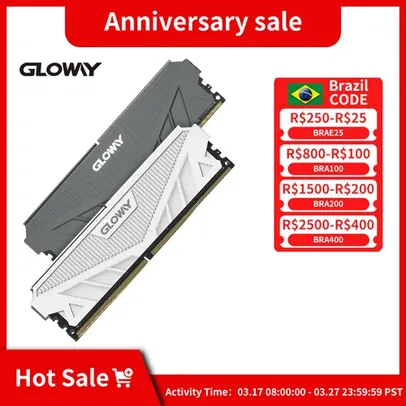 [Taxa Inclusa] Memória Ram Gloway 32GB (4x8GB) 3200MHZ