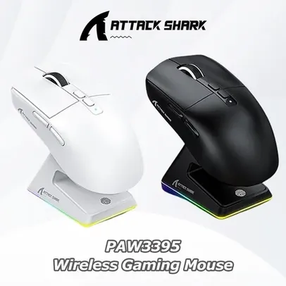 [APP/Moedas/Taxa Inclusa] Mouse Gamer Sem Fio Attack Shark X6 + DOCK DE CARREGAMENTO