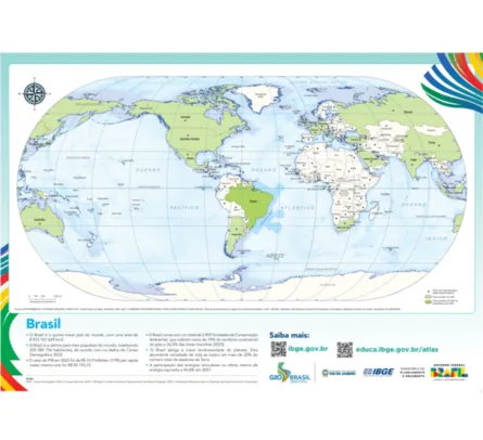 Mapa mundi IBGE- G20