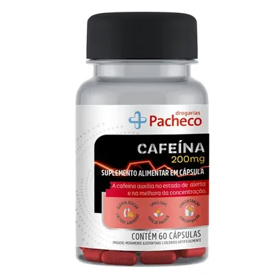 Cafeína 200mg Drogaria Pacheco 60 Comprimidos