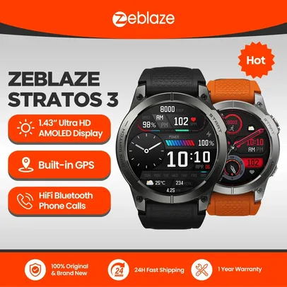 Smartwatch Zeblaze Stratos 3 Relógio Inteligente com GPS Premium
