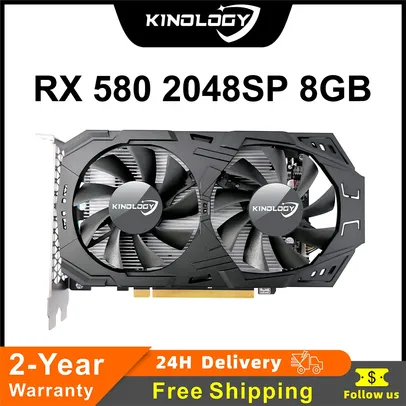 [GPay/Com taxa/Moedas] Placa de Video AMD Radeon RX580 8GB Kinology
